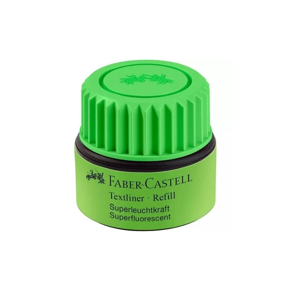 Faber Castell Textliner Refill Fosforlu Kalem Mürekkebi 25 ML Yeşil - 2