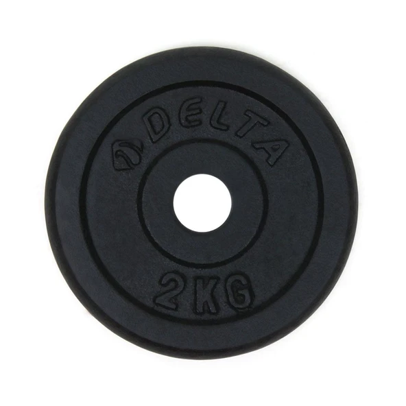 Delta 2 Kg x 2 Adet Siyah Döküm Plaka Çiftli Ağırlık Flanş