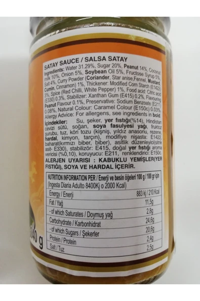 Satay Sos 240 gr. - 2