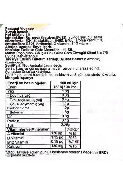 Soya İçeceği 1 Lt. - 2