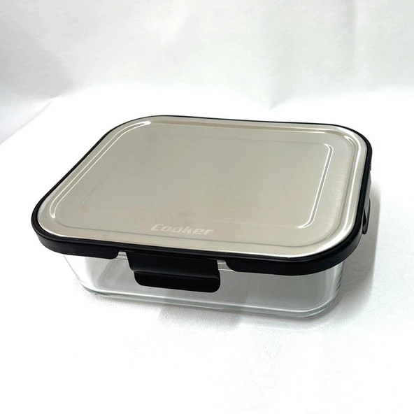 Cooker CKR3489 Cam Saklama Kabı 1500 ml Siyah