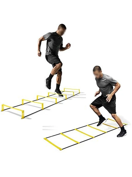 Antrenman Merdiveni 2'si 1 Arada Engel ve  Çeviklik Merdiveni 230 cm