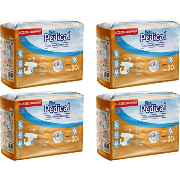 Dr. Pedical Belbantlı Hasta Bezi Small Küçük Beden 120 Adet 30X4