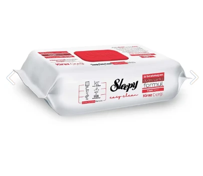 Sleepy Kiraz Çiçeği Yüzey Temizleme Havlusu 100'Lü