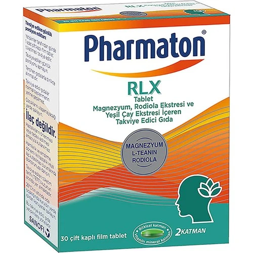 Pharmaton® Rlx Tablet Magnezyum, Rodiola Ekstresi Ve Yeşil Çay Ekstresi İçeren Takviye Edici Gıda