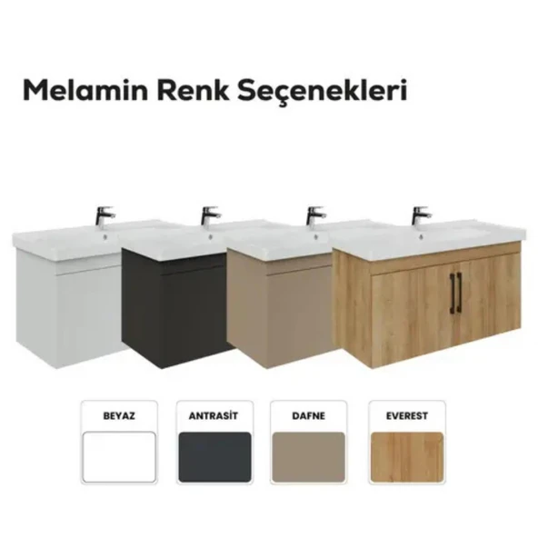 D20 Kapaklı Lavabo Dolabı Beyaz - 4