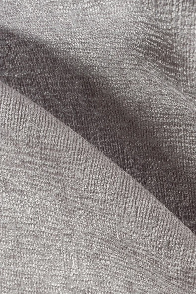 Jakarlı Şönil Koltuk Örtüsü  | Kanepe Örtüsü | Koltuk Şalı 175x215 Kaymaz Gümüş - Resim 3