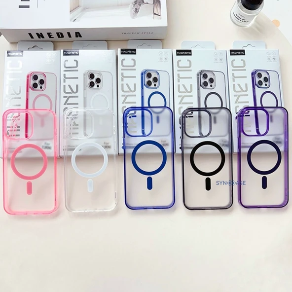 iPhone Kılıf 16 Pro Max Magsafe Kılıfı Telefon Kılıfı Kabı Uyumlu - 3