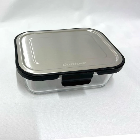 Cooker CKR3488 Cam Saklama Kabı 1000 ml Siyah
