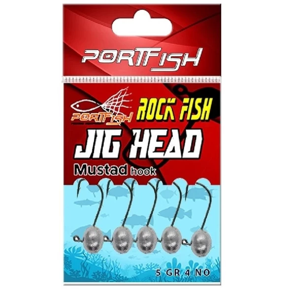 Portfish Jig Head Mustad İğneli 1,5Gr 5’Li Paket - Resim 2