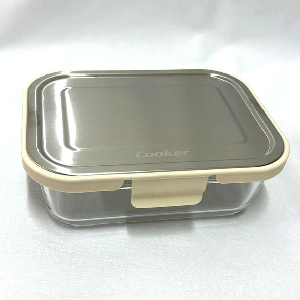 Cooker CKR3488 Cam Saklama Kabı 1000 ml Krem