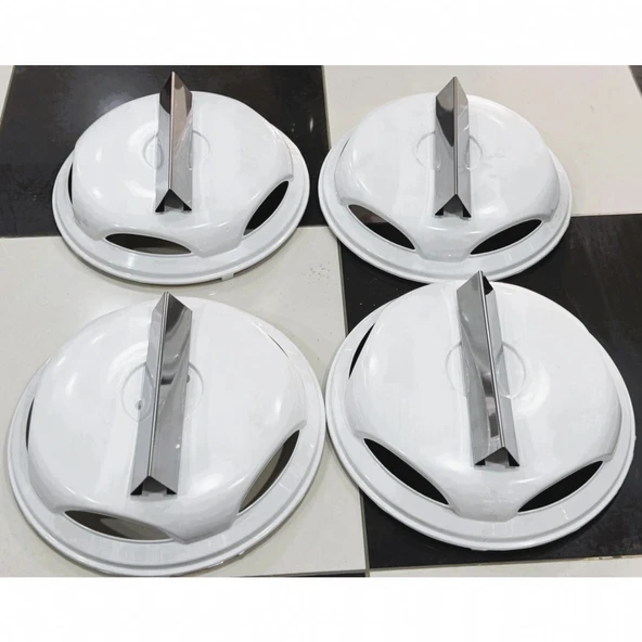 RENAULT MASTER 16'' İNÇ BEYAZ JANT KAPAĞI 4 ADET PİRAMİT KOLLU FIRFIR