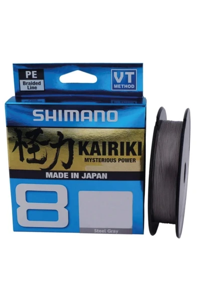 Shimano Kairiki 8 Steel Gray (Gri) 0,20Mm 150Mt 8Kat İp Misina ürün görseli