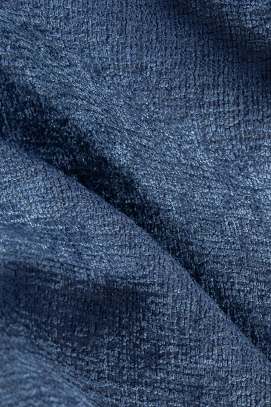 Jakarlı Şönil Koltuk Örtüsü  | Kanepe Örtüsü | Koltuk Şalı 175x215 Kaymaz Gece Mavisi - Resim 3