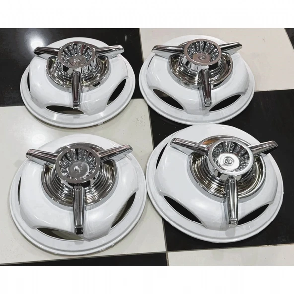 IVECO DAİLY 16'' İNÇ BEYAZ JANT KAPAĞI 4 ADET 3 KOLLU FIRFIR - 10