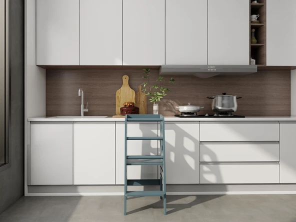 Antrasit Ahşap Çocuk Öğrenme-Etkinlik Kulesi ürün görseli