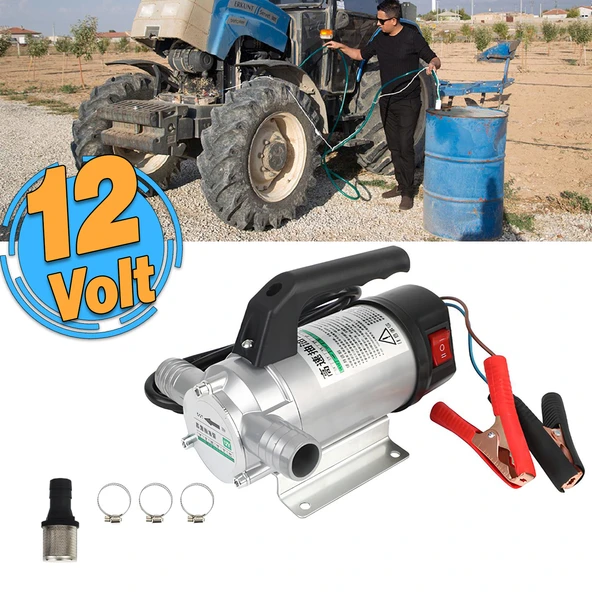 Araba Araç Otomobil Benzin Mazot Yağ Su Pompası 12 V Yakıt Transfer İkmal Aktarma Pompası 200 W