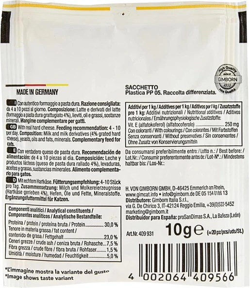 Gimcat Cheezies Peynirli Kedi Ödül Tableti 10 Gr - 2