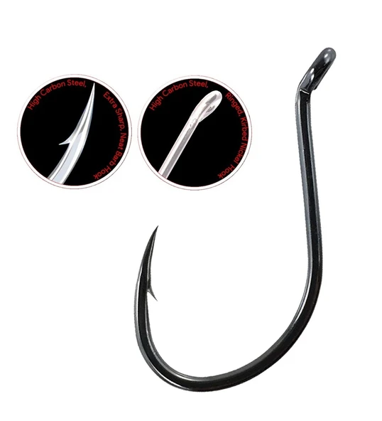 Shogun 9950 Octopus Beak Black Büyük Beden Olta İğnesi No:6/0 - Resim 3