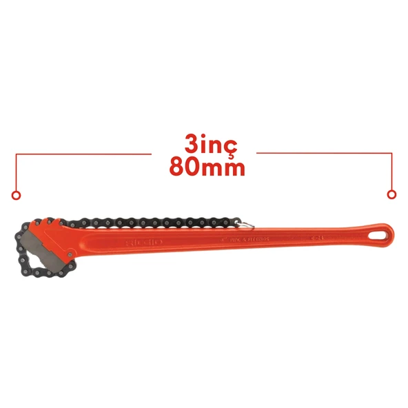 Rıdgıd 31325 20¼''/500mm Ağır Hizmet Tipi Zincirli Boru Anahtarı - Resim 3
