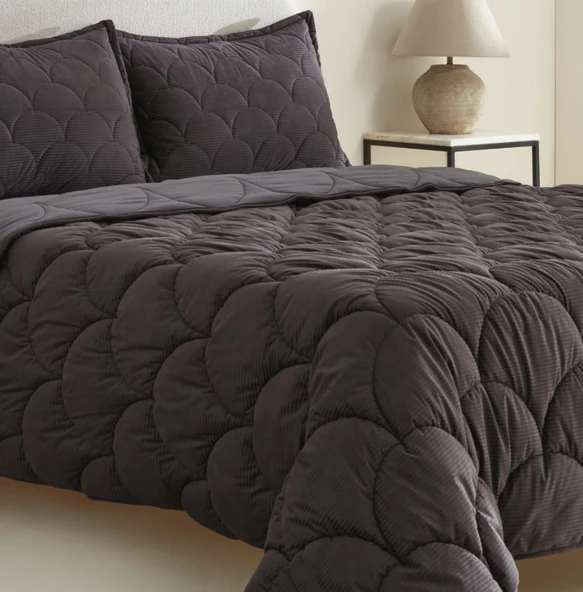 Karaca Home Cowrie Antrasit Luxury Çift Kişilik Comfort Set - 2