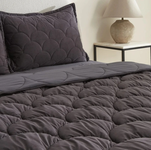 Karaca Home Cowrie Antrasit Luxury Çift Kişilik Comfort Set - 4