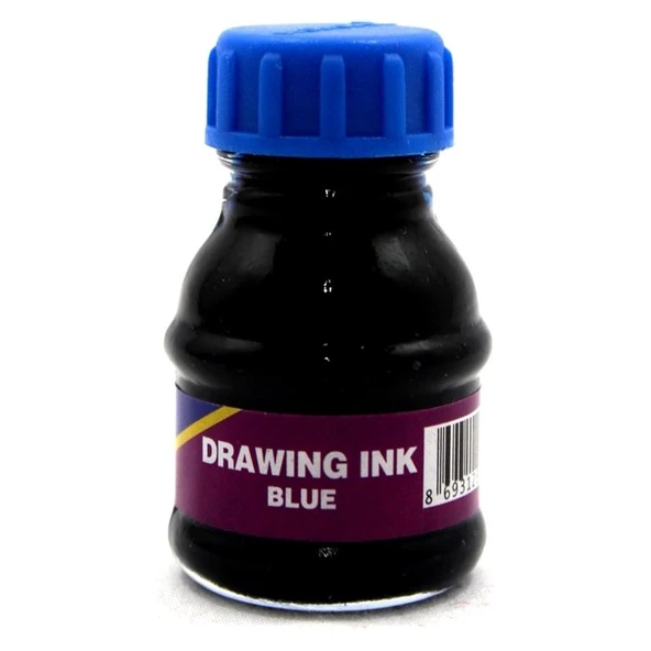 Monopol Çini Mürekkebi Cam Şişede Mavi 1103