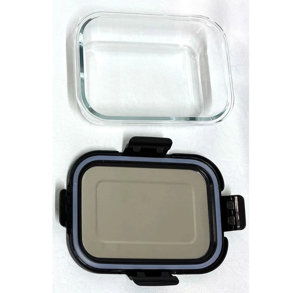 Cooker CKR3487 Cam Saklama Kabı 640 ml Siyah 2 Adet - 4