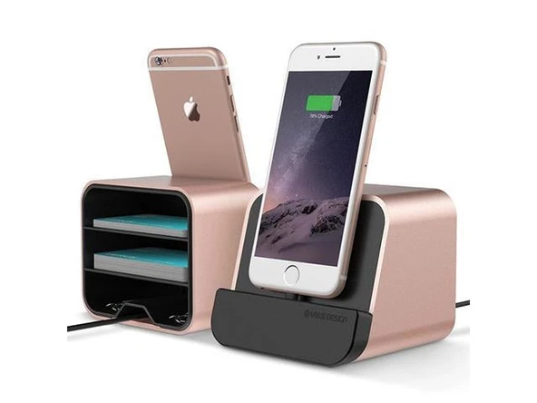 Verus New i-Depot Masaüstü Stand Dock Rose Gold - 4