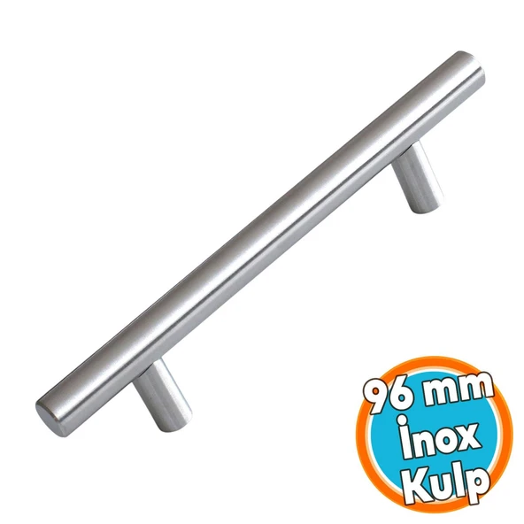İnox Metal Mobilya Mutfak Çekmece Dolap Dolabı Kulbu Kulpu Kulpları (96 mm - 9.6 cm) ürün görseli