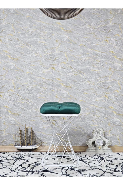 Kare Beyaz Boyalı Pota - Yeşil Babyface Kumaş Puf , Bench , Puf Oturak , Bench , Ayak Ucu Oturak , Tabure , Makyaj Oturak - 4