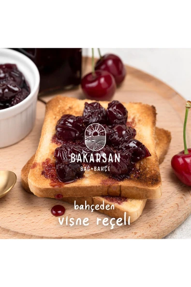 Bakarsan Bağ Bahçe Vişne Reçeli-Yeni Mahsul - Resim 3