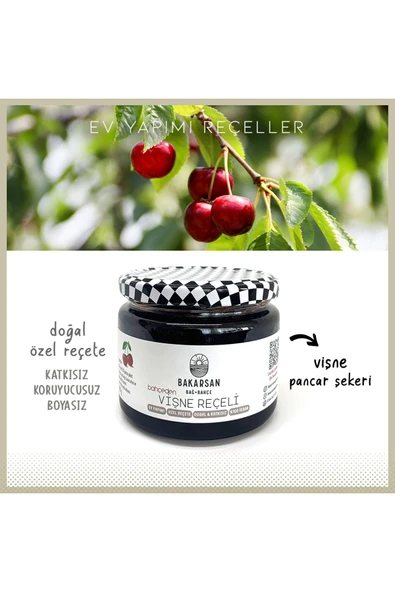 Bakarsan Bağ Bahçe Vişne Reçeli-Yeni Mahsul - Resim 2