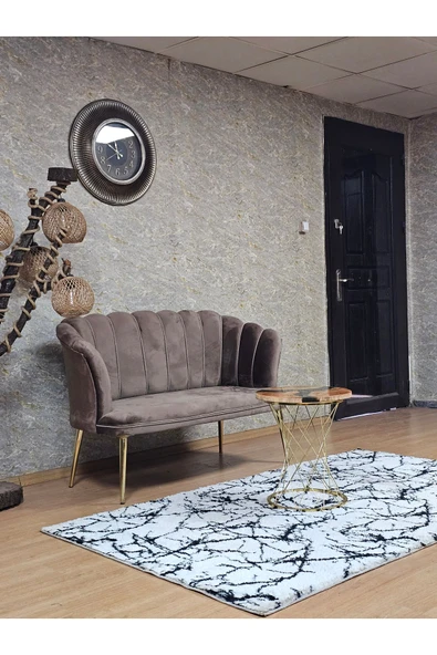 İkili Gold Kaplama Sivriltme Ayak Kahverengi Döşeme Papatya Çay Seti Koltuk Takımı , Balkon, Salon, Ofis, Cafe Koltuk Takımı - 2