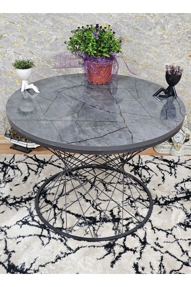 Siyah Boyalı Suntalem Pota Orta Sehpa Aris Antrasit Suntalem Sehpa - Sehpa - Orta Sehpa - Yan Sehpa - 3