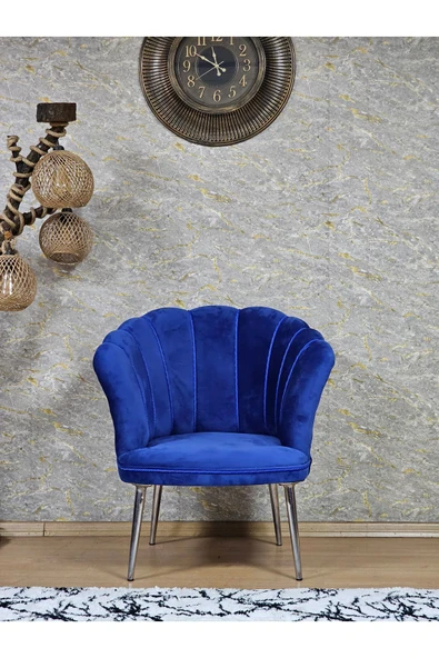 Tekli Krom Kaplama Sivriltme Ayak Mavi Döşeme Papatya Çay Seti Koltuk Takımı , Balkon, Salon, Ofis, Cafe Koltuk Takımı