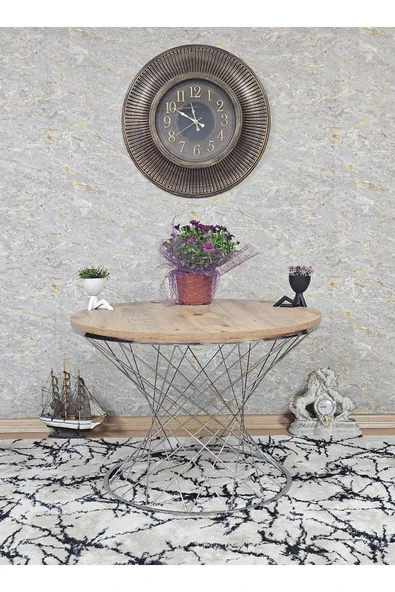 Krom Kaplama  Suntalem Pota Orta Sehpa  Atlas Çam Suntalem Sehpa - Sehpa - Orta Sehpa - Yan Sehpa - 2