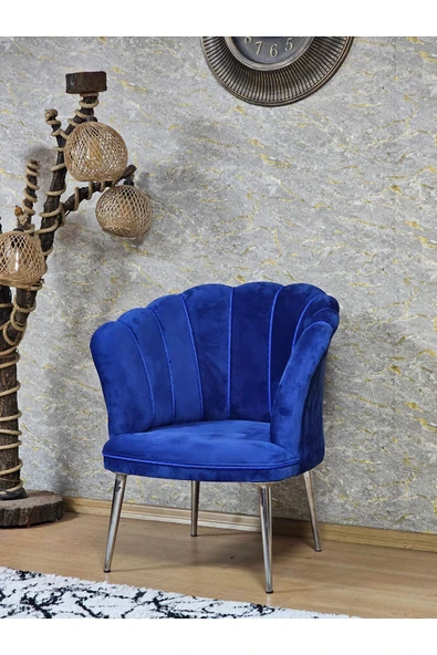 Tekli Krom Kaplama Sivriltme Ayak Mavi Döşeme Papatya Çay Seti Koltuk Takımı , Balkon, Salon, Ofis, Cafe Koltuk Takımı - 3