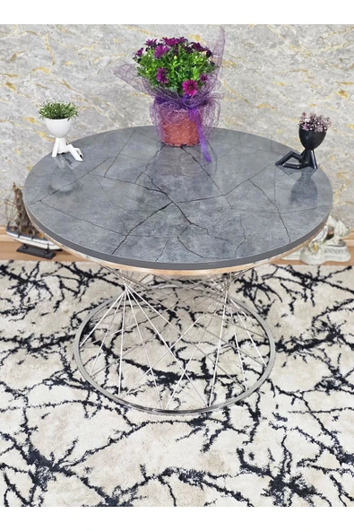 Krom Kaplama Suntalem Pota Orta Sehpa Aris Antrasit Suntalem Sehpa - Sehpa - Orta Sehpa - Yan Sehpa - 2