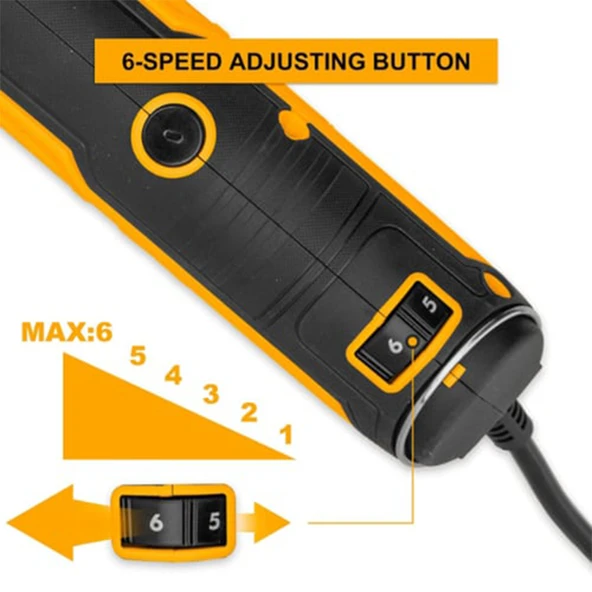 İngco Elektrikli Kalıpçı Seti Gravür Mini 130 W Ahşap Cam Taş İşleme Zımpara Parlatma Hassas Kesi - 2