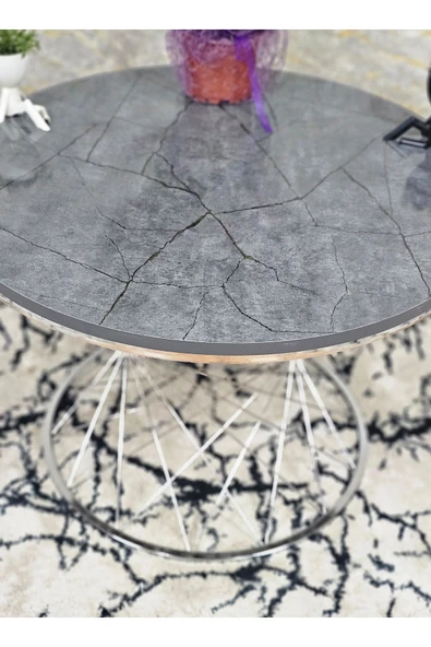 Krom Kaplama Suntalem Pota Orta Sehpa Aris Antrasit Suntalem Sehpa - Sehpa - Orta Sehpa - Yan Sehpa - 3