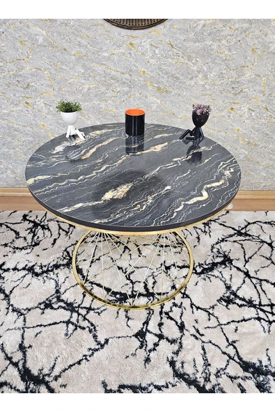 Gold Kaplama Suntalem Pota Orta Sehpa Luanda Suntalem Sehpa - Sehpa - Orta Sehpa - Yan Sehpa - 3