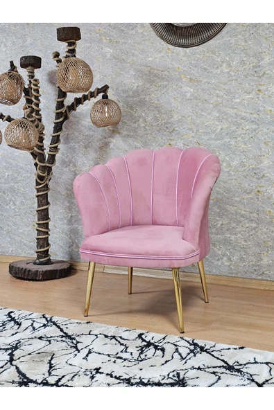 Tekli Gold Kaplama Sivriltme Ayak Pembe Döşeme Papatya Çay Seti Koltuk Takımı , Balkon, Salon, Ofis, Cafe Koltuk Takımı - Resim 3