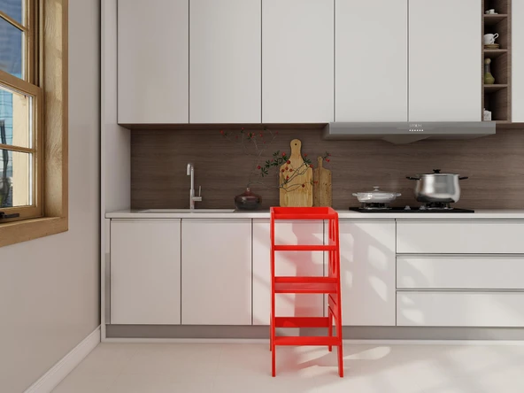 Kırmızı Ahşap Çocuk Öğrenme-Etkinlik Kulesi ürün görseli