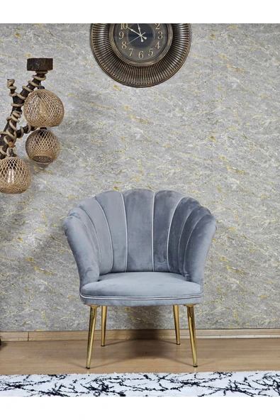 Tekli Gold Kaplama Sivriltme Ayak Gri Döşeme Papatya Çay Seti Koltuk Takımı , Balkon, Salon, Ofis, Cafe Koltuk Takımı
