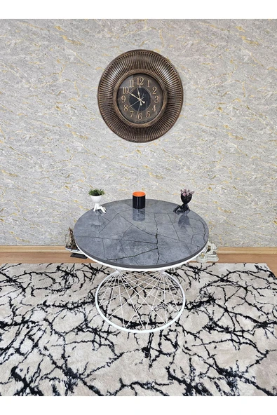 Beyaz Boyalı Suntalem Pota Orta Sehpa Aris Antrasit Suntalem Sehpa - Sehpa - Orta Sehpa - Yan Sehpa - 3