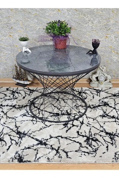 Siyah Boyalı Suntalem Pota Orta Sehpa Aris Antrasit Suntalem Sehpa - Sehpa - Orta Sehpa - Yan Sehpa