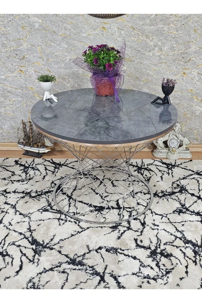 Krom Kaplama Suntalem Pota Orta Sehpa Aris Antrasit Suntalem Sehpa - Sehpa - Orta Sehpa - Yan Sehpa