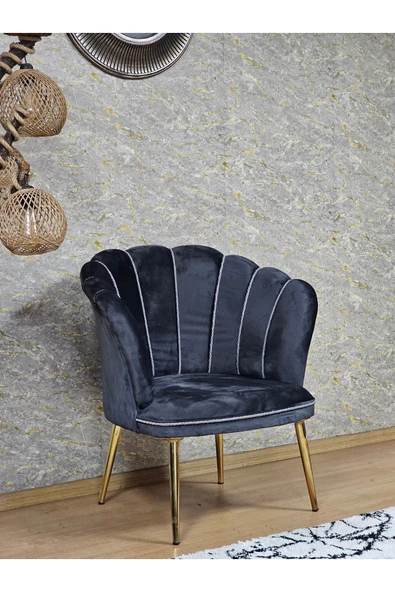 Tekli Gold Kaplama Sivriltme Ayak Füme Döşeme Papatya Çay Seti Koltuk Takımı , Balkon, Salon, Ofis, Cafe Koltuk Takımı - Resim 2