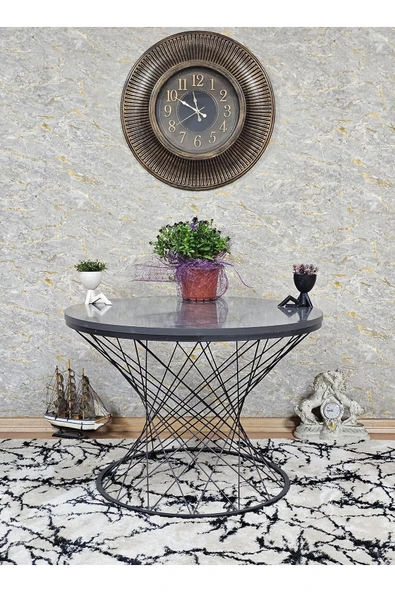 Siyah Boyalı Suntalem Pota Orta Sehpa Aris Antrasit Suntalem Sehpa - Sehpa - Orta Sehpa - Yan Sehpa - 4